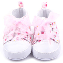 born 0-12 Months Toddler Baby Girls Crib Shoes Soft Sole Anti-slip Floral Walk Sneaker First Walkers