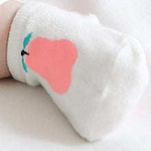 born Baby Infant Unisex Ankle Socks Pear Print Cotton Anti-slip Socks Crib Shoes Y2