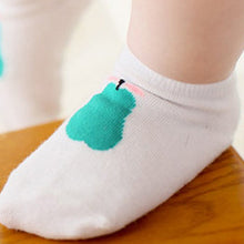 born Baby Infant Unisex Ankle Socks Pear Print Cotton Anti-slip Socks Crib Shoes Y2