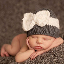born Baby Kids Girls Boys Lovely Bowknot Knitted Crochet Cap Warm Hat Pography Props Caps