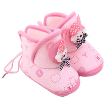 born Boys Girls Cartoon Prewalker Fleece Boots Baby Toddler Indoor Crib Shoes PY5