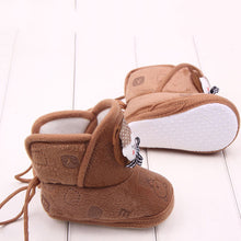 born Boys Girls Cartoon Prewalker Fleece Boots Baby Toddler Indoor Crib Shoes PY5
