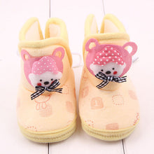 born Boys Girls Cartoon Prewalker Fleece Boots Baby Toddler Indoor Crib Shoes PY5