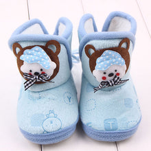 born Boys Girls Cartoon Prewalker Fleece Boots Baby Toddler Indoor Crib Shoes PY5