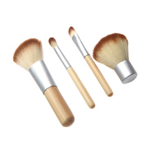 Professional 4Pcs Bamboo Handle Makeup Brush Set Cosmetics Tools Kit Powder Blush Brushes Make Up Brush