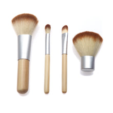 Professional 4Pcs Bamboo Handle Makeup Brush Set Cosmetics Tools Kit Powder Blush Brushes Make Up Brush