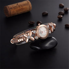 & Fashion Daisies Flower Women Watch Rose Gold Bracelet Wrist Watch Women Girl Dress Clocks