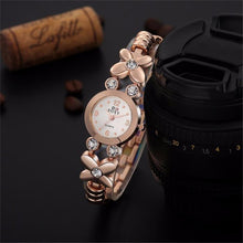 & Fashion Daisies Flower Women Watch Rose Gold Bracelet Wrist Watch Women Girl Dress Clocks