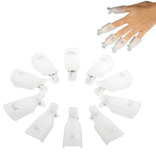 10pc Plastic Nail Art Soak Off Cap Clip UV Gel Polish Remover Wrap Tool