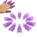 10pc Plastic Nail Art Soak Off Cap Clip UV Gel Polish Remover Wrap Tool
