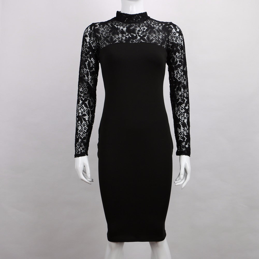 Turtleneck Long Sleeve Lace Party Dresidi Sexy Club Bandage Bodycon Dr justforyou66 Turtleneck Long Sleeve Lace Party Dresidi Sexy Club Bandage Bodycon Dr justforyou66