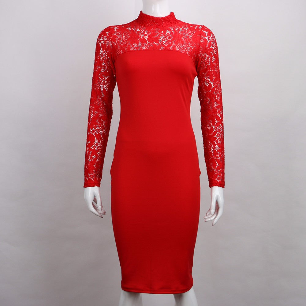 Turtleneck Long Sleeve Lace Party Dresidi Sexy Club Bandage Bodycon Dr justforyou66 Turtleneck Long Sleeve Lace Party Dresidi Sexy Club Bandage Bodycon Dr justforyou66