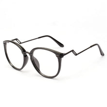 Unisex Women Men Retro Round Nerd Glasses Curving Earstems Semi Metal Frame Spectacles Oculos Feminino