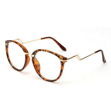 Unisex Women Men Retro Round Nerd Glasses Curving Earstems Semi Metal Frame Spectacles Oculos Feminino