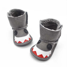 0-18 Months Kids Baby Boys Girls Snow Boots Shark Mouth Snowshoes Warm Crib Shoes