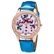 5 Colors Snowman Women Ladies Luxury Diamond Leather Quartz Wrist Dress Watch Montre femme Clock Gift