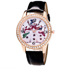 5 Colors Snowman Women Ladies Luxury Diamond Leather Quartz Wrist Dress Watch Montre femme Clock Gift